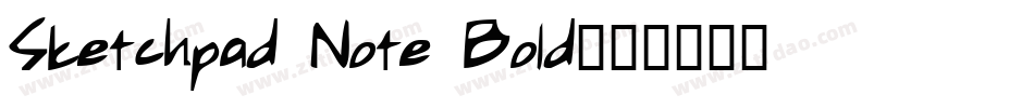 Sketchpad Note Bold字体转换
